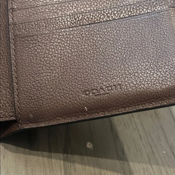 Coach Dark Brown Leather Card Holder
